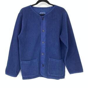 Pure Indigo Blue Blue Japan Arigato Jacket Sweatshirt Snap Front Pockets Mens 1